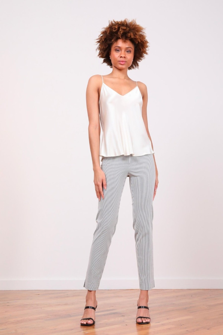 Pants | AVENUE MONTAIGNE Pars Seersucker Grey