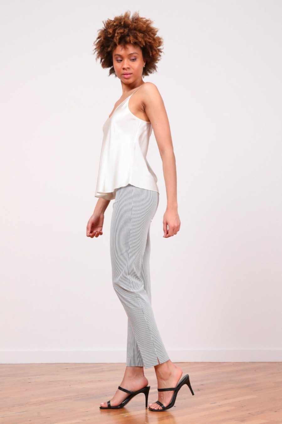 Pants | AVENUE MONTAIGNE Pars Seersucker Grey