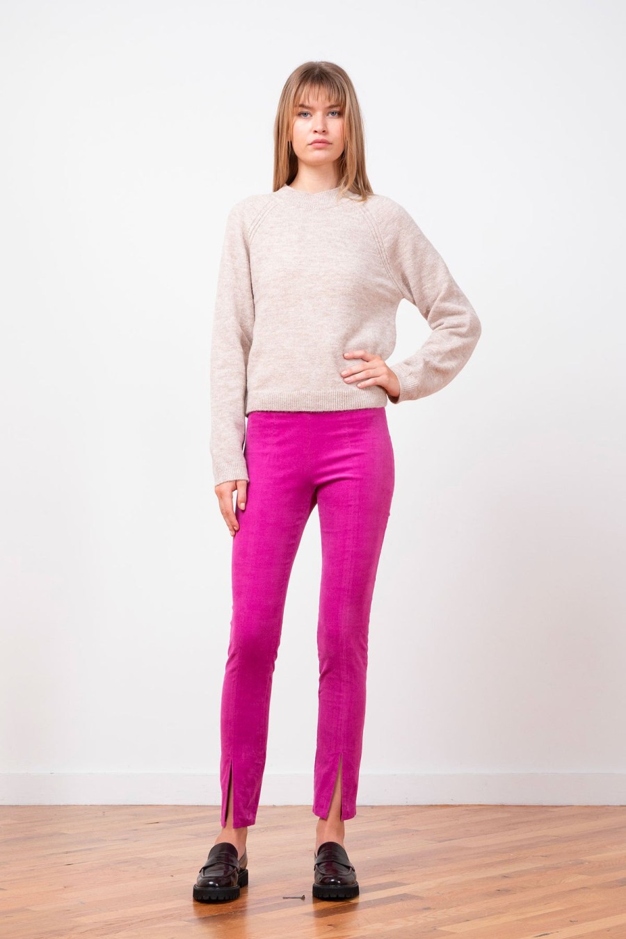 Pants | AVENUE MONTAIGNE Max Fine Corduroy Fuchsia