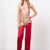 Pants | AVENUE MONTAIGNE Flavia Satin Red