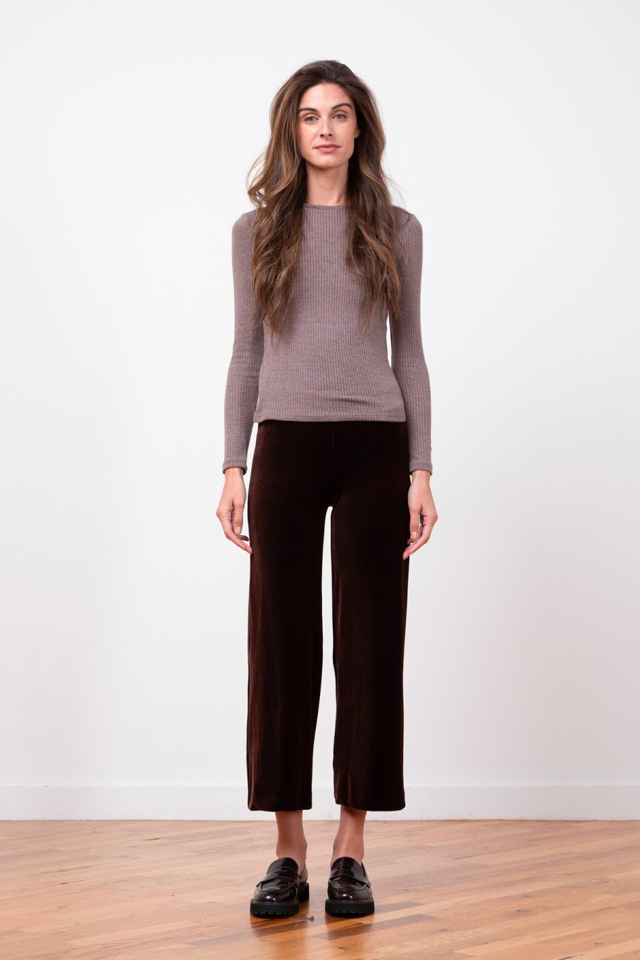 Pants | Avenue Montaigne Alex Velvet Brown