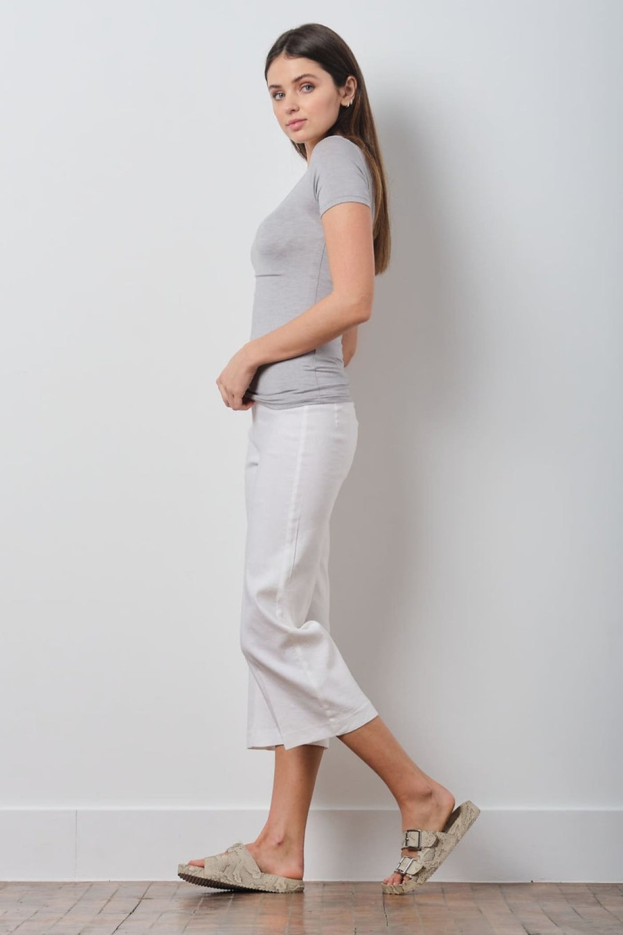 Pants | AVENUE MONTAIGNE Alex Linen White