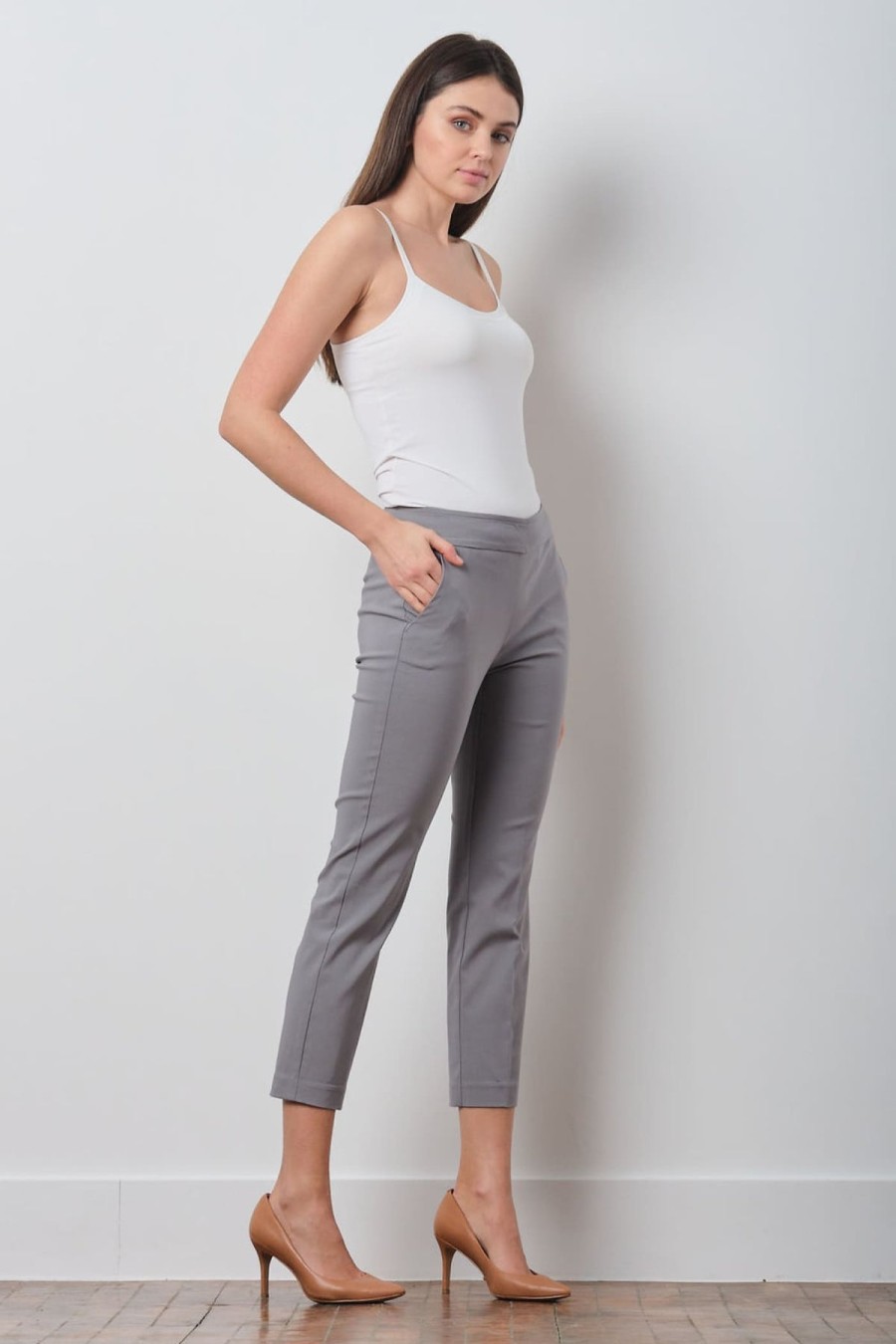 Pants | AVENUE MONTAIGNE Lulu Signature Light Grey