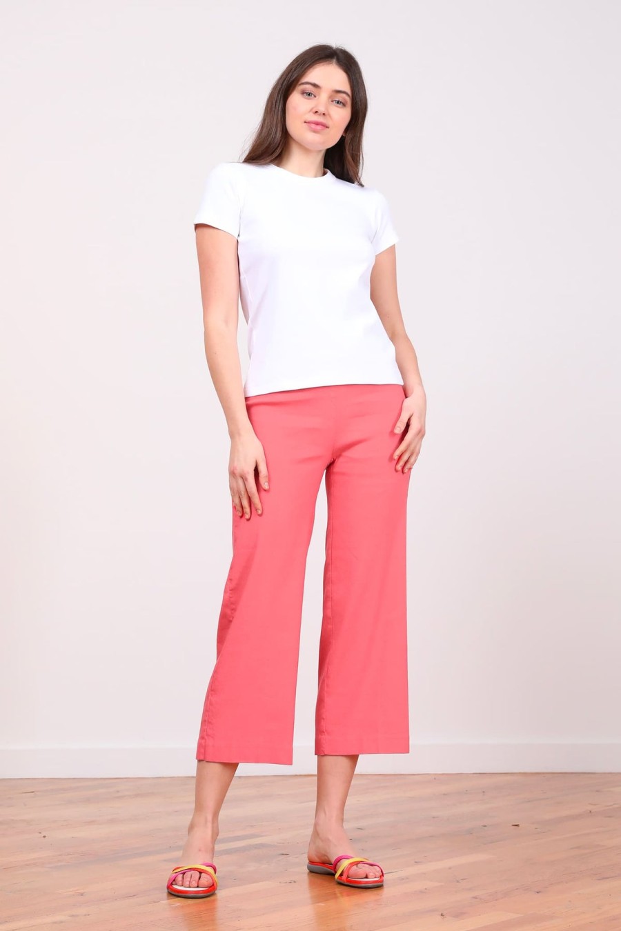 Pants | AVENUE MONTAIGNE Alex Linen Coral