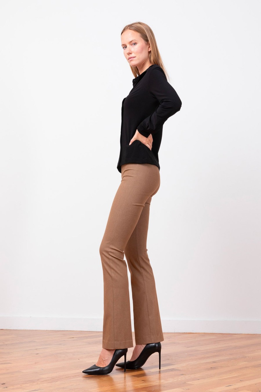 Pants | AVENUE MONTAIGNE Becca Flannel Camel