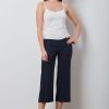 Pants | AVENUE MONTAIGNE Alex Linen Navy