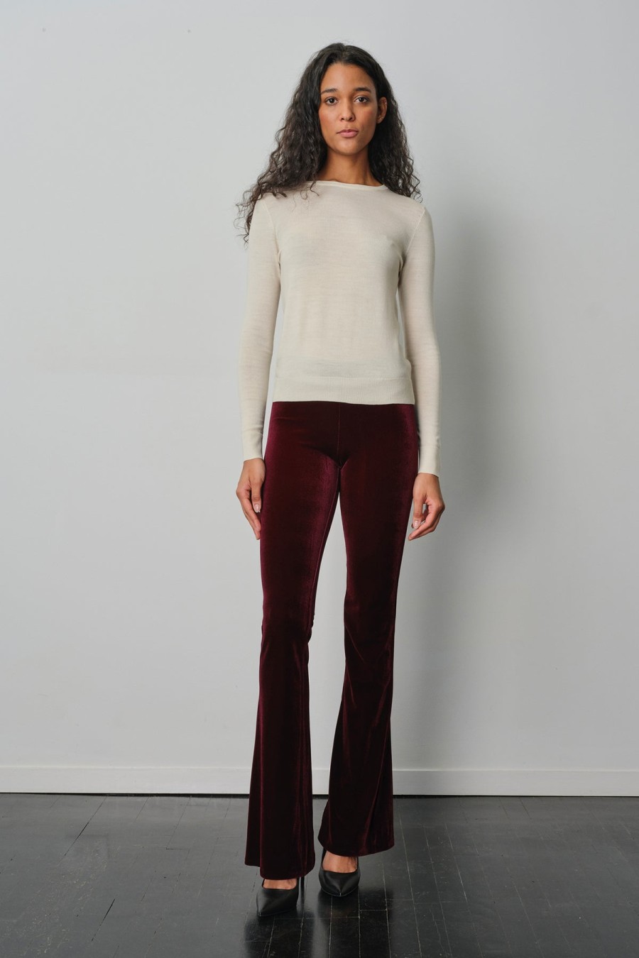 Pants | AVENUE MONTAIGNE Bellini Velvet Wine