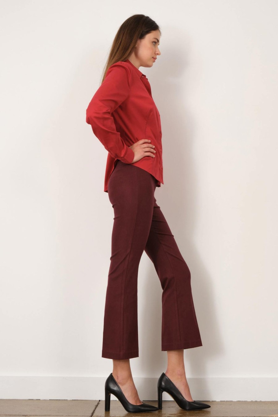 Pants | AVENUE MONTAIGNE Leo Flannel Wine