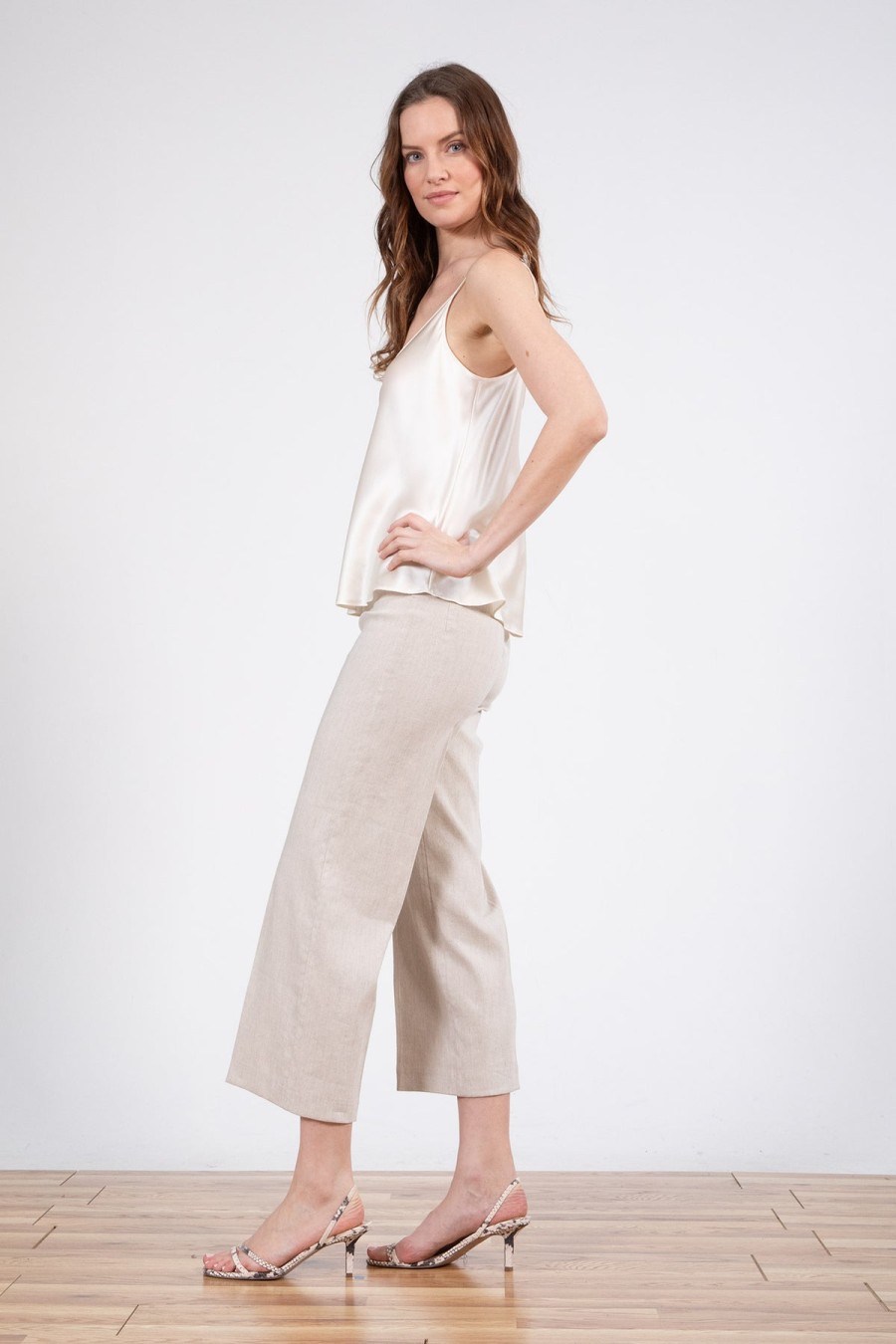 Pants | AVENUE MONTAIGNE Alex Linen Oatmeal