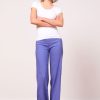 Pants | AVENUE MONTAIGNE Flavia Linen Purple