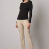 Pants | AVENUE MONTAIGNE Becca Flannel Beige