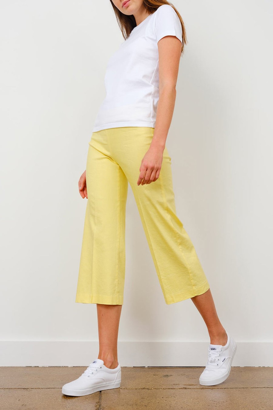 Pants | Avenue Montaigne Alex Linen Lemon