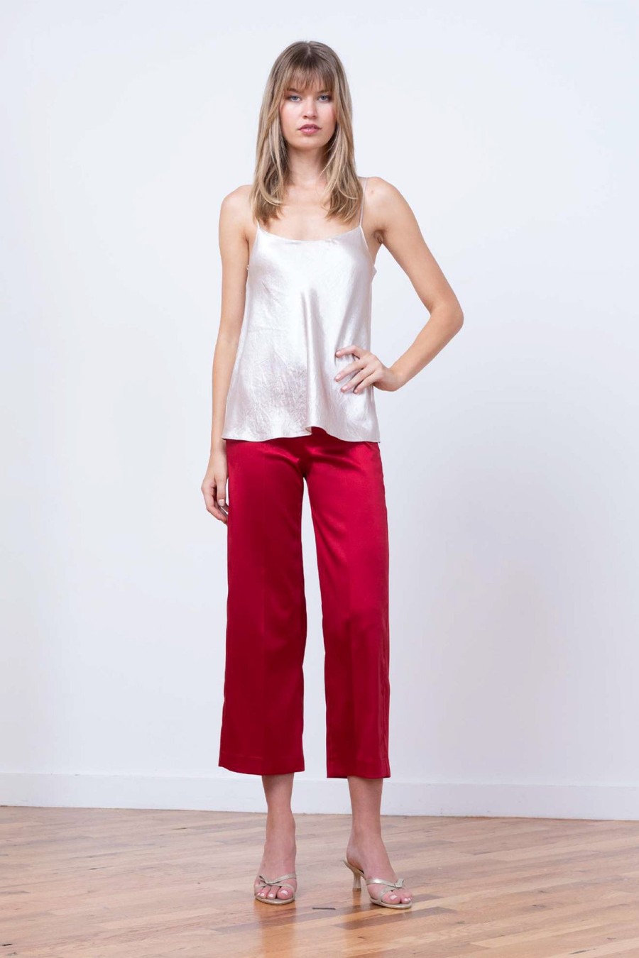 Pants | Avenue Montaigne Alex Satin Red