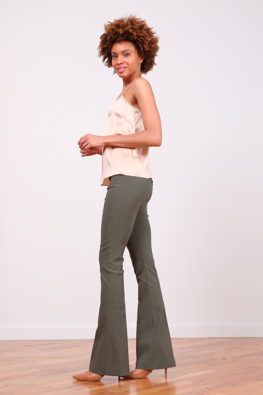 Pants | AVENUE MONTAIGNE Bellini Signature Olive Green