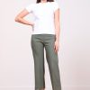 Pants | AVENUE MONTAIGNE Alex Linen Olive Green