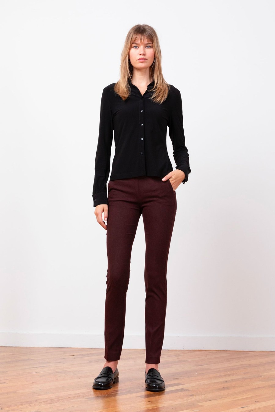 Pants | AVENUE MONTAIGNE Louis Flannel Wine