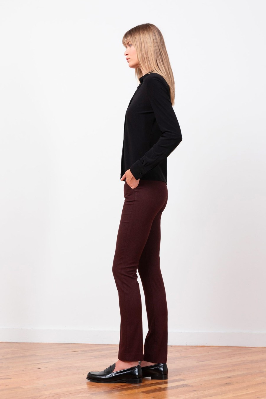 Pants | AVENUE MONTAIGNE Louis Flannel Wine