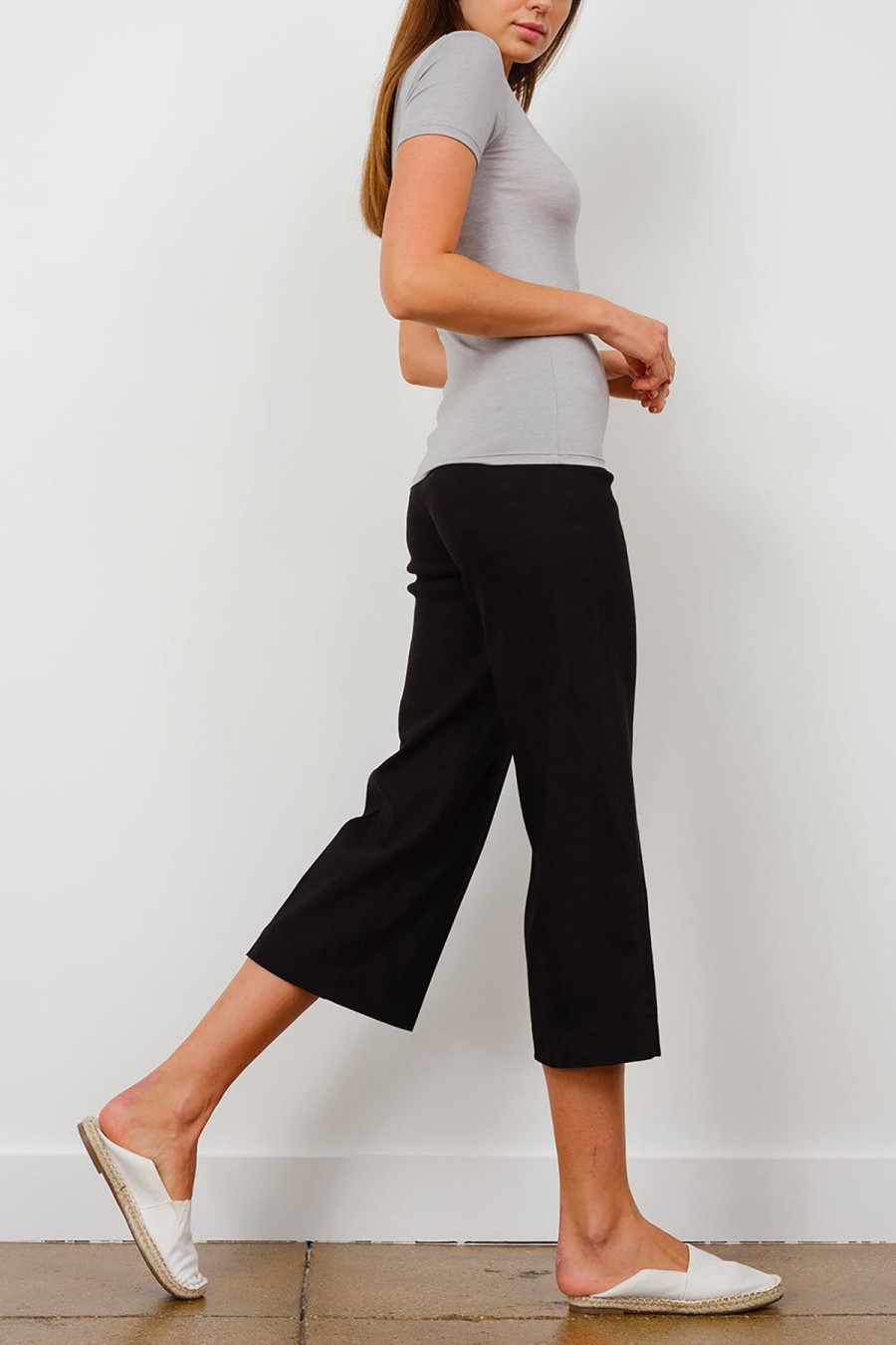 Pants | AVENUE MONTAIGNE Alex Linen Black