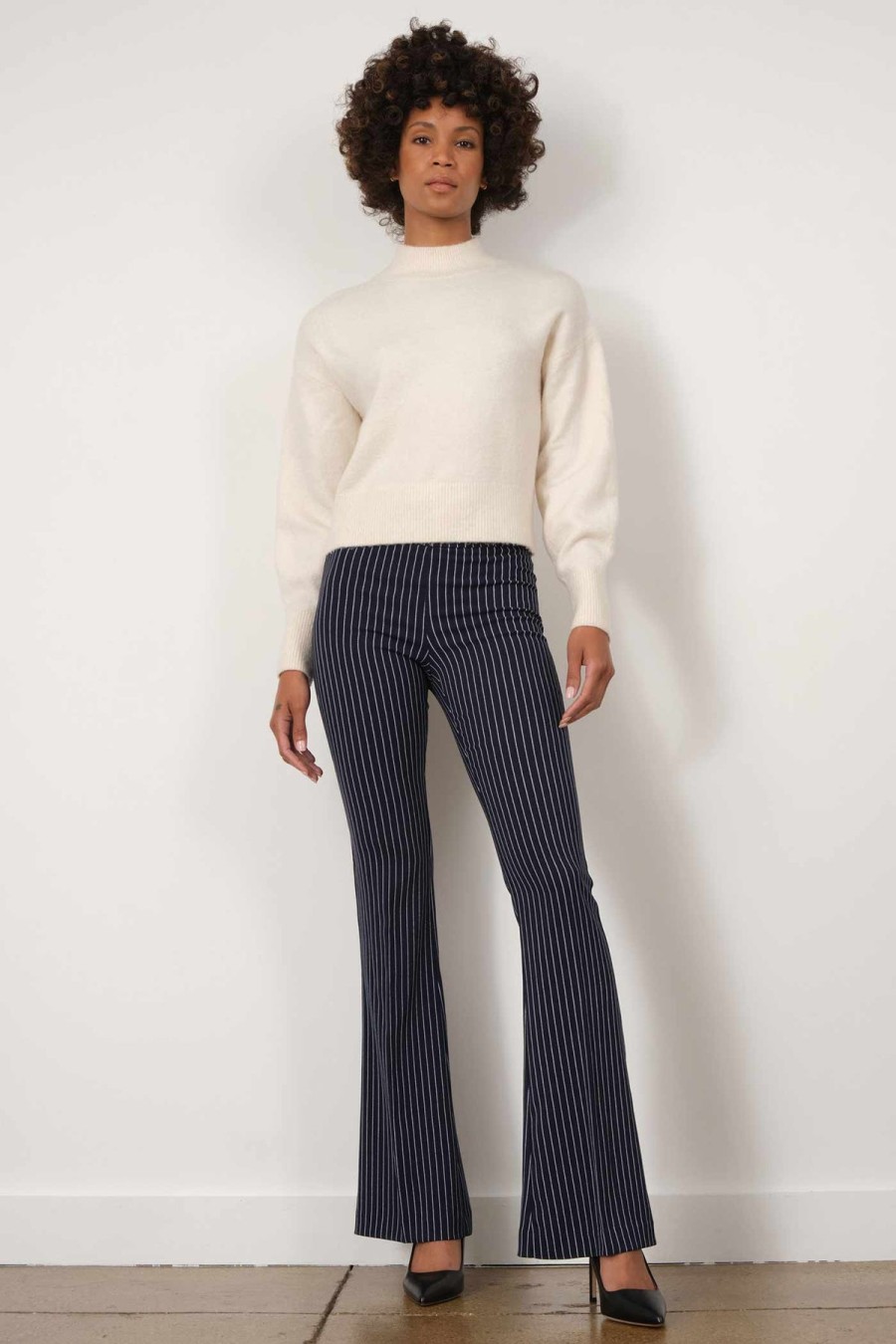 Pants | AVENUE MONTAIGNE Bellini Crepe Stripes Navy