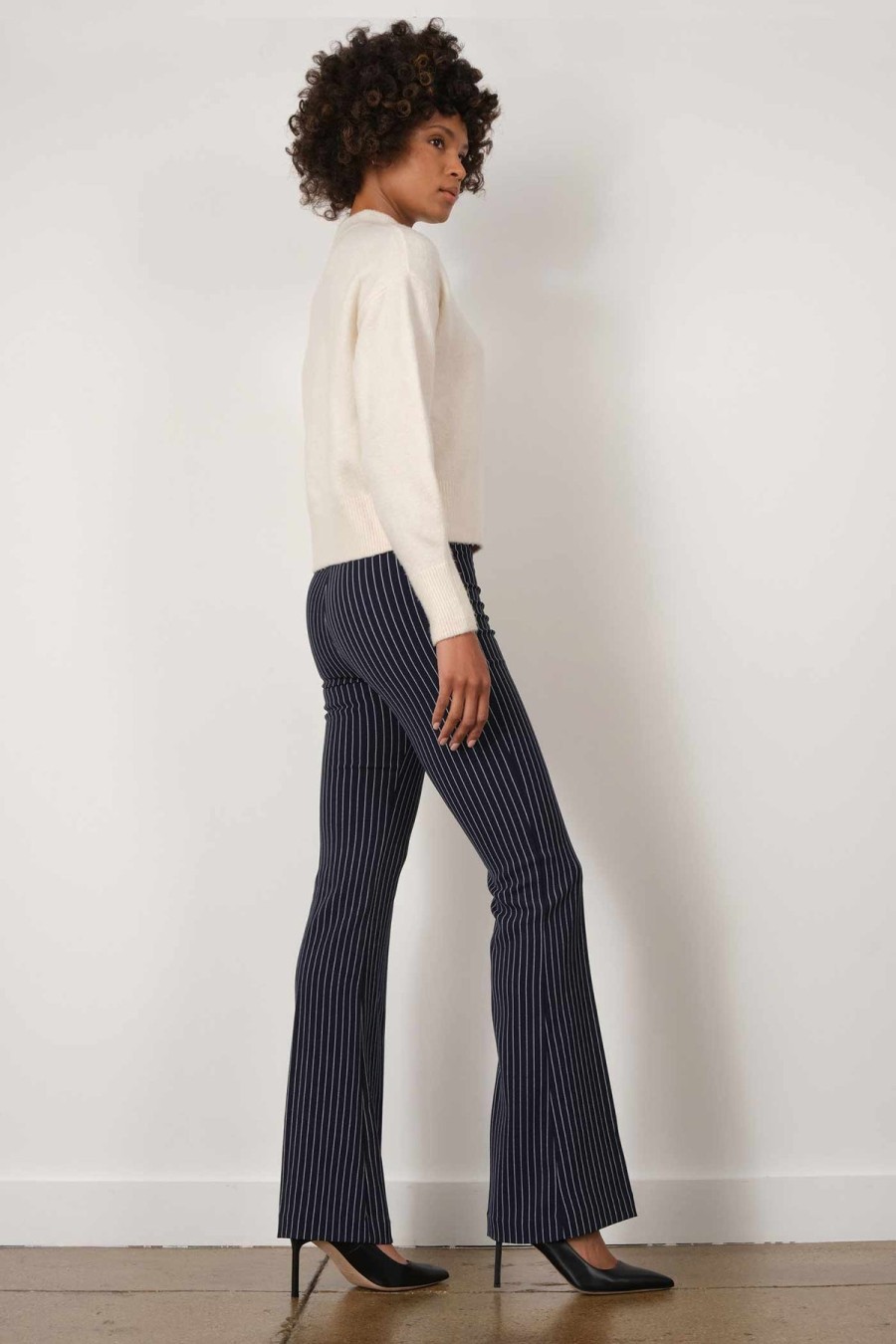 Pants | AVENUE MONTAIGNE Bellini Crepe Stripes Navy