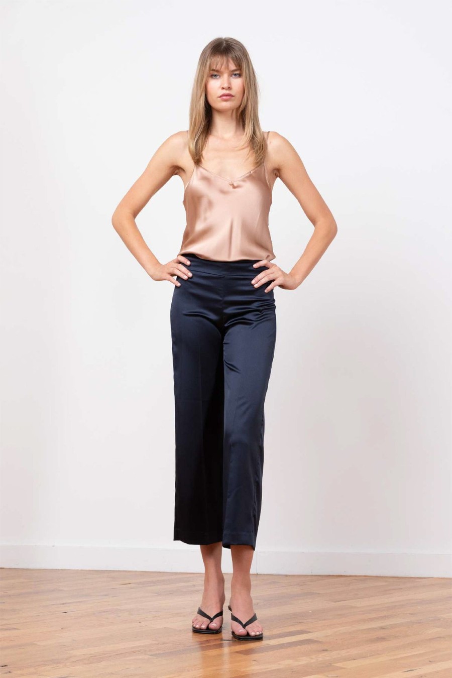 Pants | Avenue Montaigne Alex Satin Navy