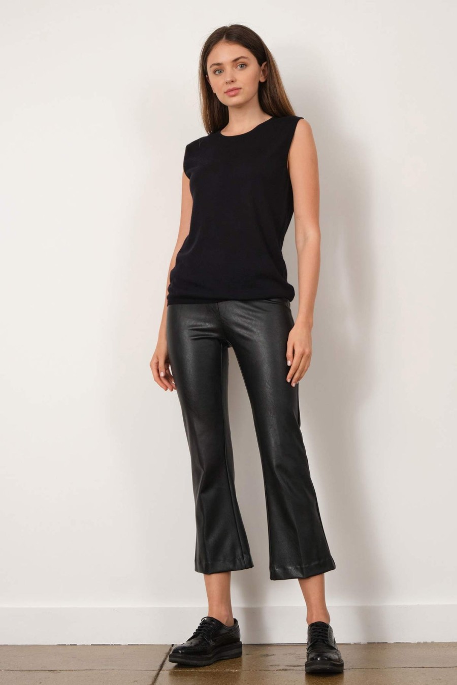 Pants | AVENUE MONTAIGNE Leo Pleather Black