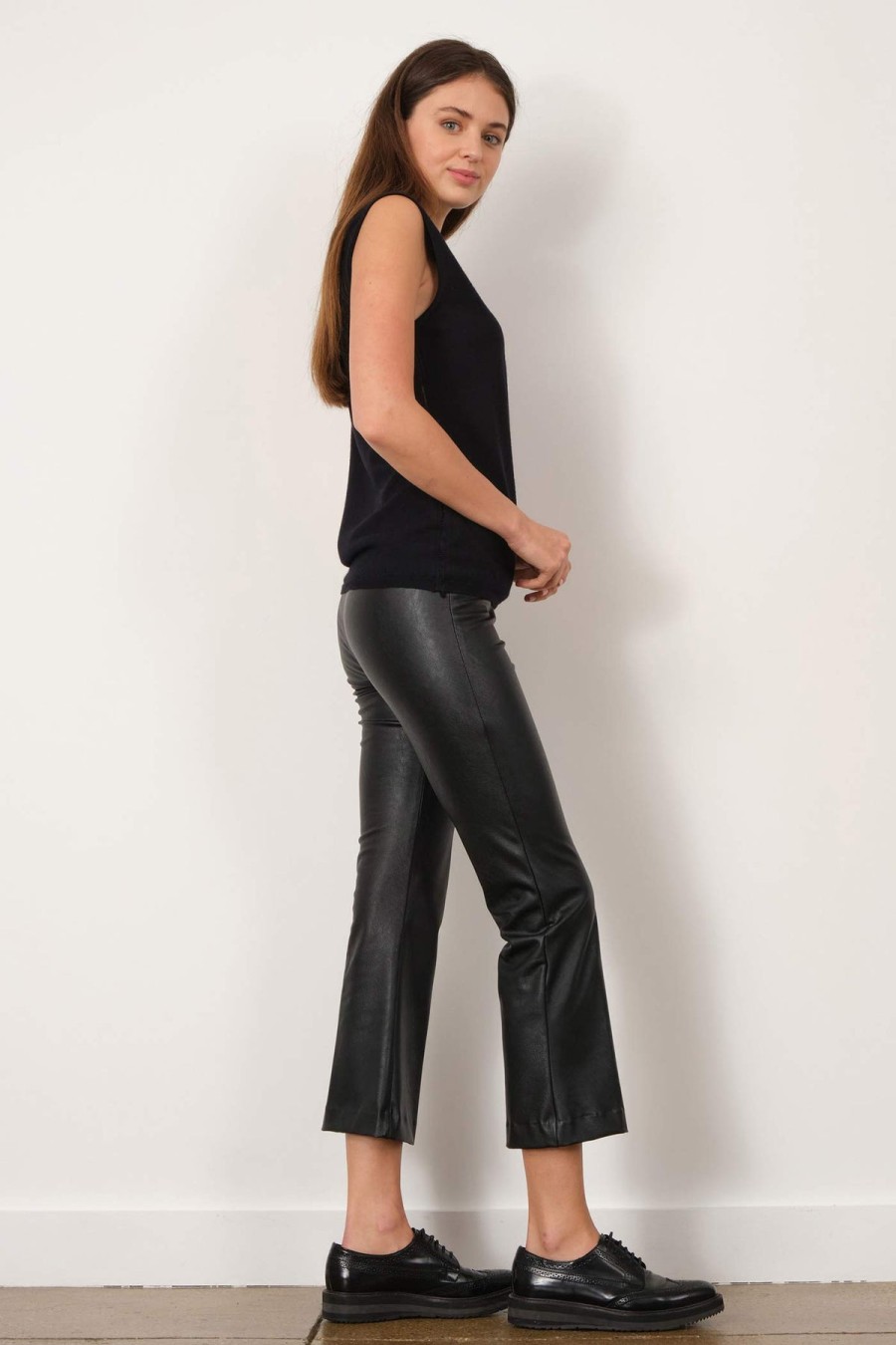 Pants | AVENUE MONTAIGNE Leo Pleather Black