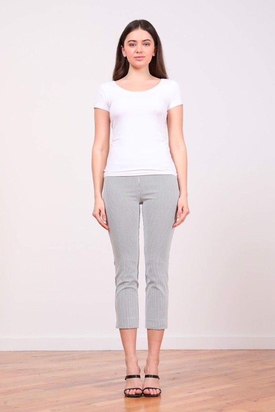 Pants | AVENUE MONTAIGNE Brigitte Seersucker Grey