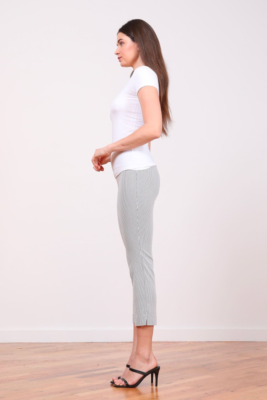 Pants | AVENUE MONTAIGNE Brigitte Seersucker Grey