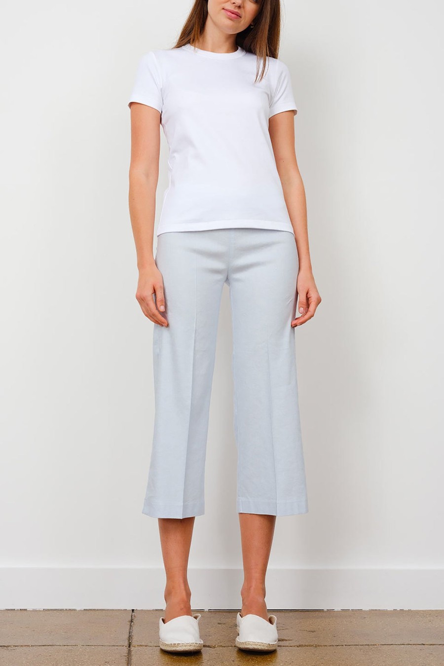 Pants | AVENUE MONTAIGNE Alex Linen Baby Blue