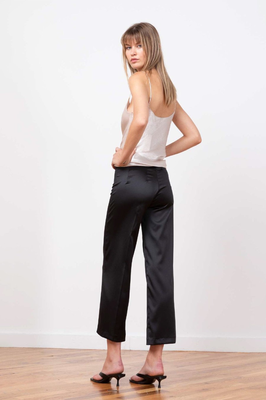 Pants | Avenue Montaigne Alex Satin Black