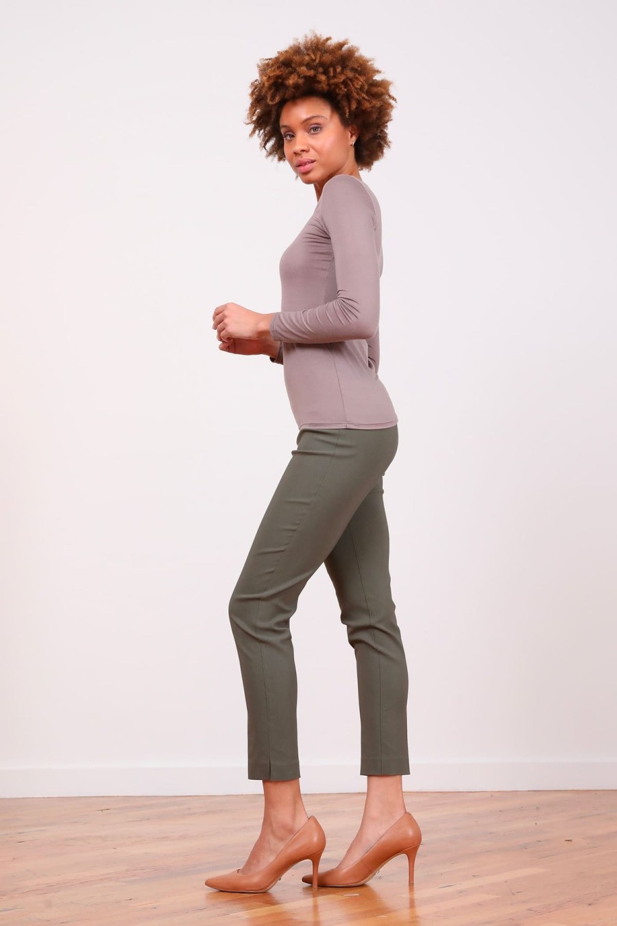 Pants | AVENUE MONTAIGNE Pars Signature Olive Green