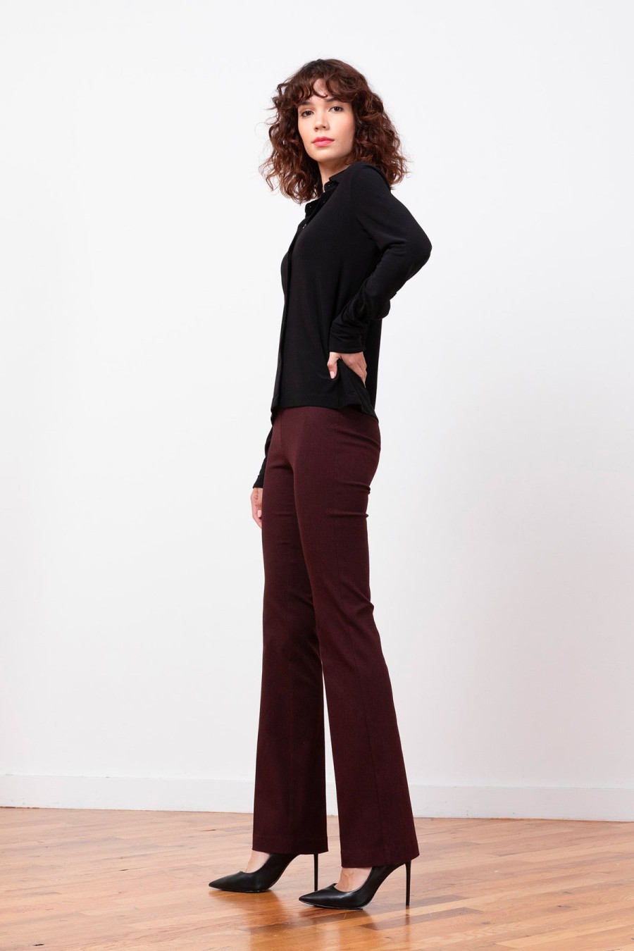 Pants | AVENUE MONTAIGNE Becca Flannel Wine