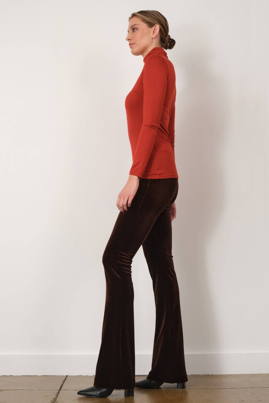 Pants | AVENUE MONTAIGNE Bellini Velvet Brown