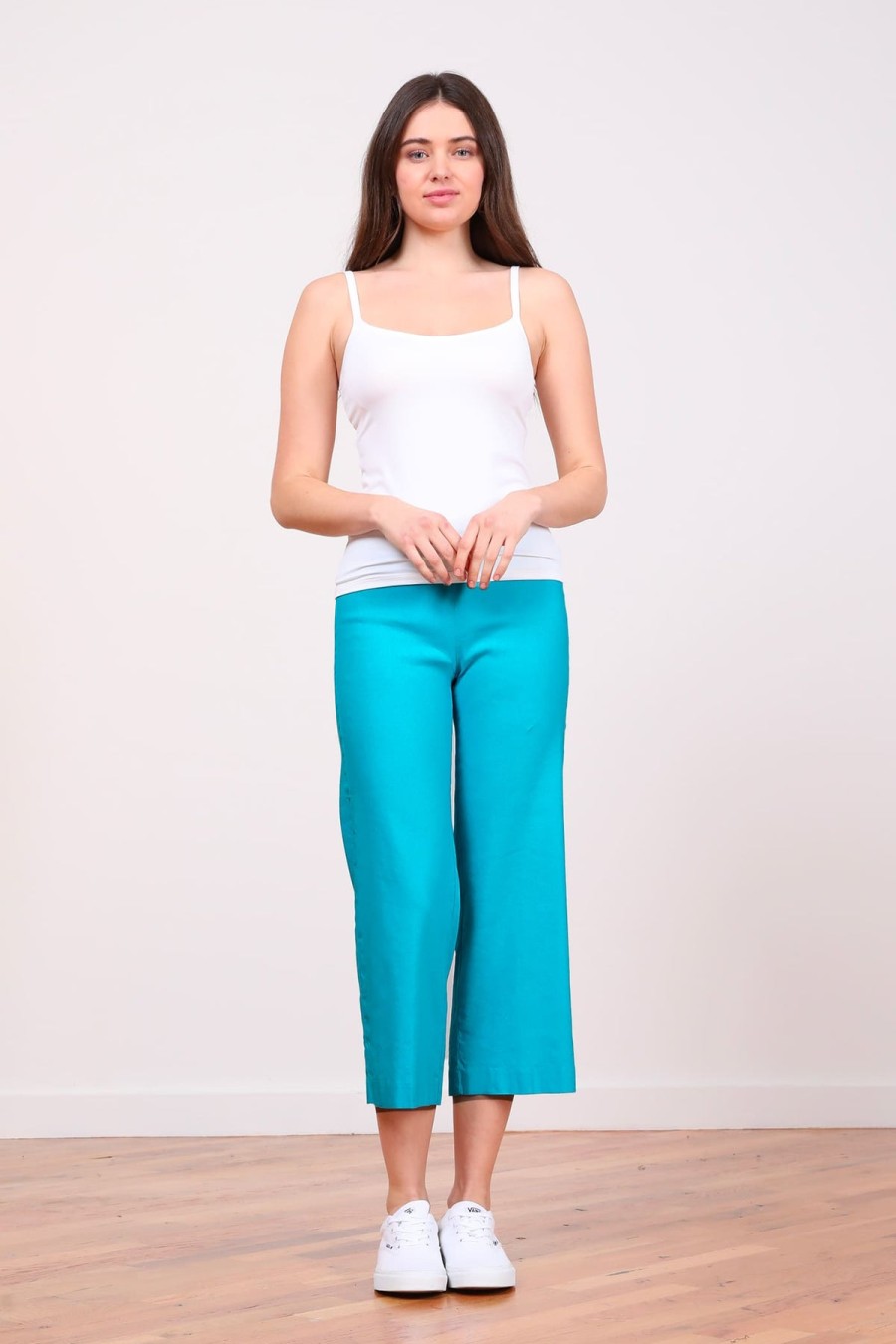 Pants | AVENUE MONTAIGNE Alex Linen Aqua