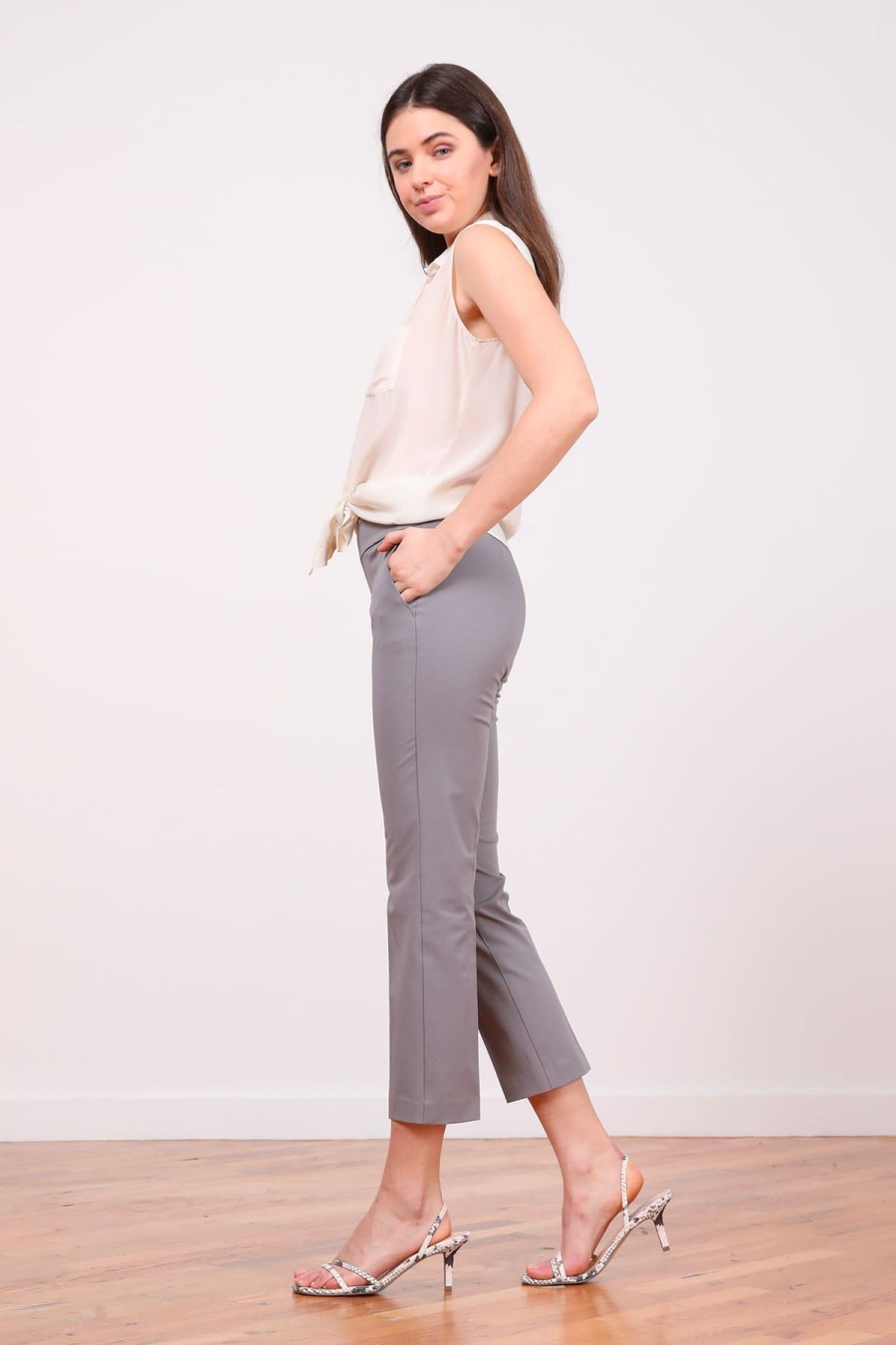 Pants | AVENUE MONTAIGNE Lulu Cotton Light Grey