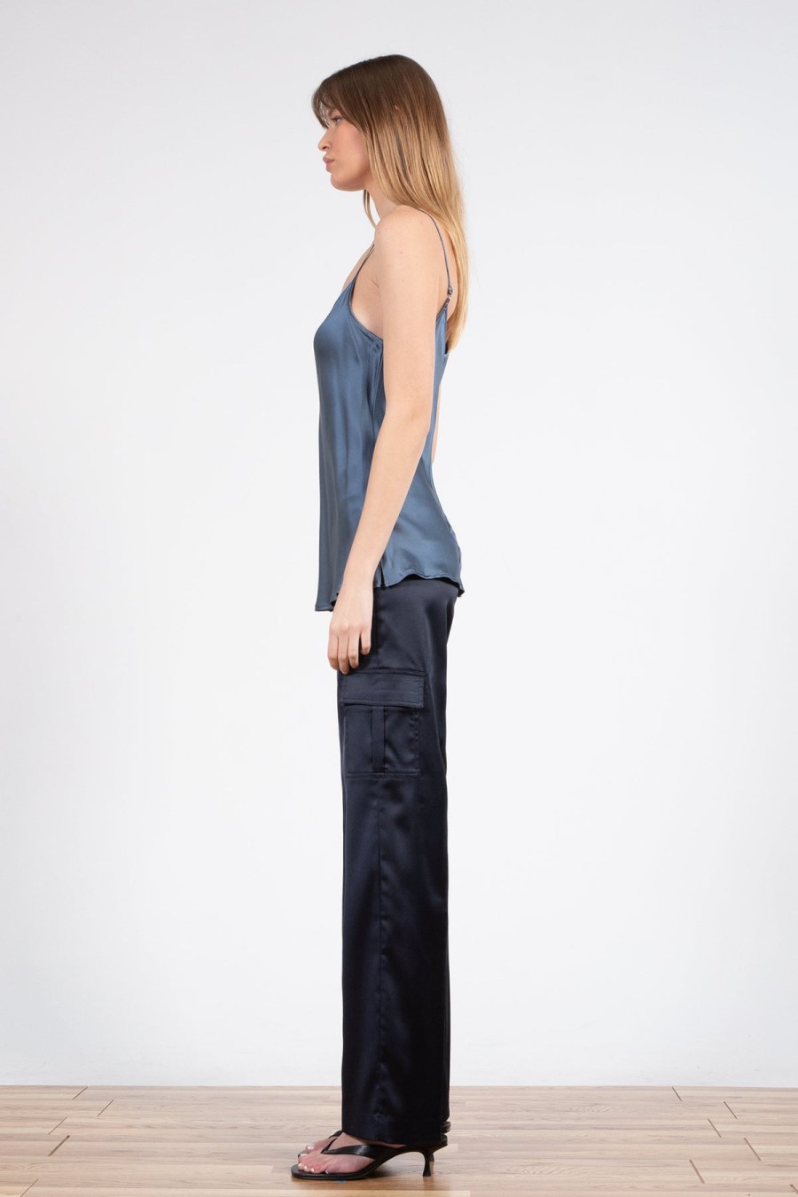 Pants | Avenue Montaigne Eclipse Satin Navy