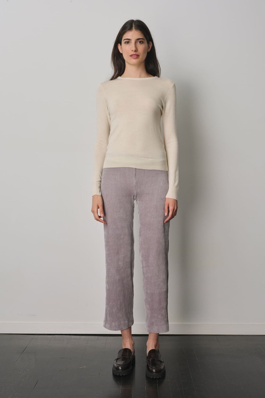 Pants | AVENUE MONTAIGNE Alex Corduroy Silver