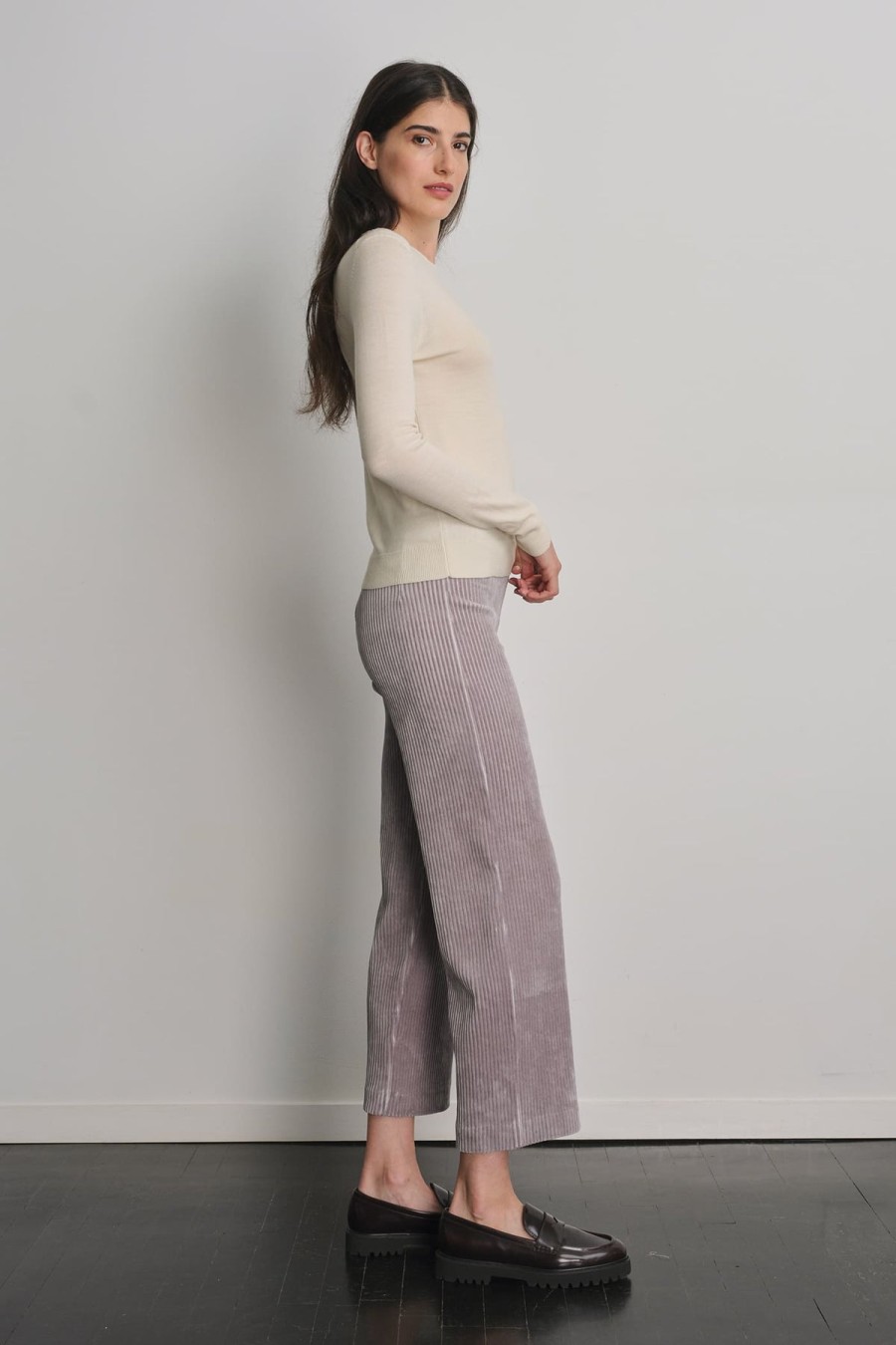 Pants | AVENUE MONTAIGNE Alex Corduroy Silver