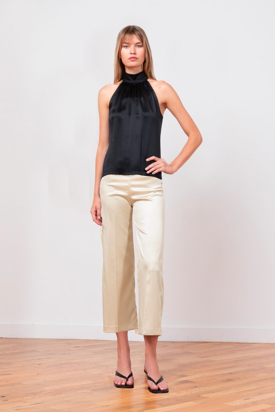 Pants | Avenue Montaigne Alex Satin Champagne