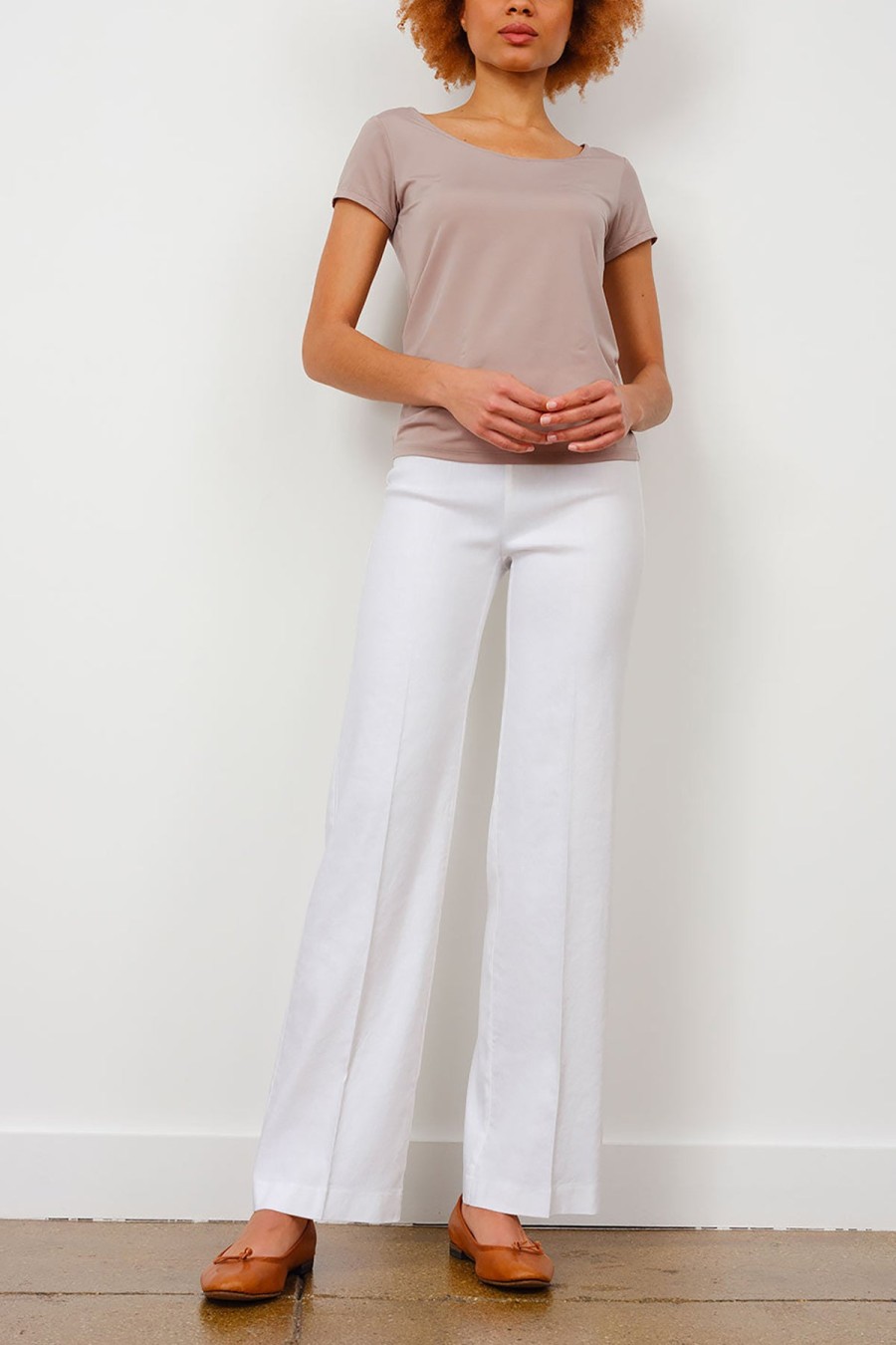 Pants | AVENUE MONTAIGNE Flavia Linen White