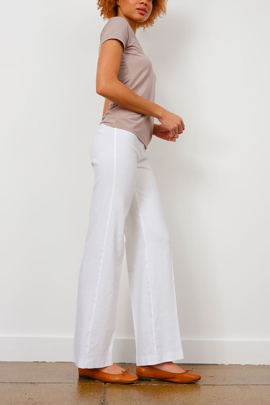 Pants | AVENUE MONTAIGNE Flavia Linen White